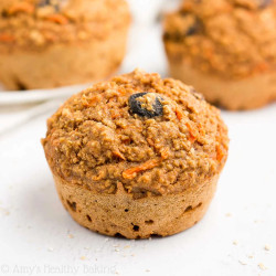 Healthy Carrot Raisin Bran Muffins