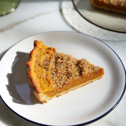 Frangipane Pumpkin Pie With Rosemary Sugar