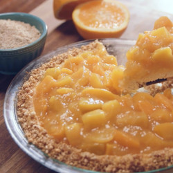 Peach And Pinole Cheesecake