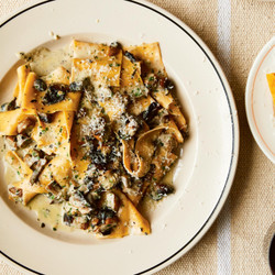 Padella’s Pappardelle With Garlic Mushrooms