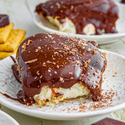 No Bake Chocolate Eclair Cake