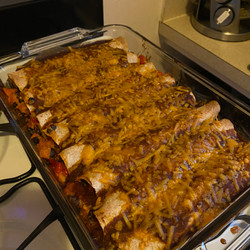 Vegetarian Black Bean Sweet Potato Enchiladas