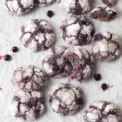 Blueberry Crinkle Cookies