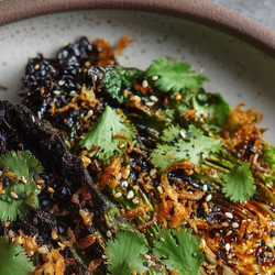 Roasted Hispi Cabbage With Miso Butter &amp; Sesame Crunch
