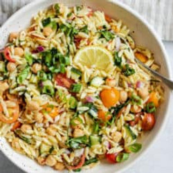 Lemon Orzo Chickpea Salad