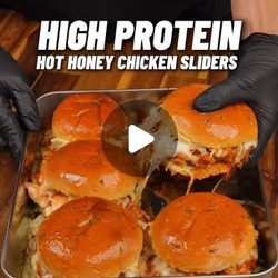 High Protein Hot Honey Chicken Sliders