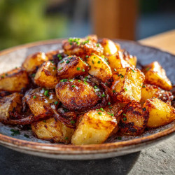 Oven Fried Potatoes &amp; Onions