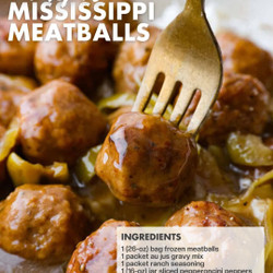 Crockpot Mississippi Meatballs