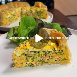 Salmon And Spinach Filo Cottage Cheese Quiche
