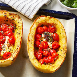 Baked Feta &amp; Tomato Spaghetti Squash