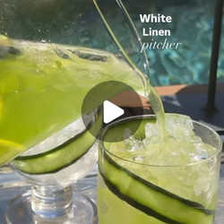 White Linen Pitcher
