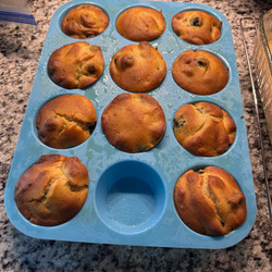 Blueberry Vanilla Crazy Muffins (No Eggs, No Milk, No Butter!)