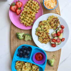 Crispy Rice And Veggie Fritters And Waffles