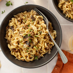 High Protein Beef Stroganoff