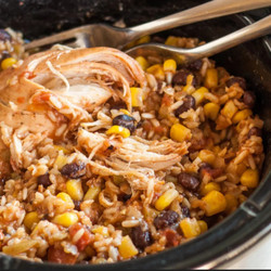 Crockpot Chicken Burrito Bowls