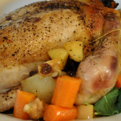 Roasted Chicken With Raisin Bubbat