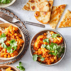Cauliflower Tikka Masala With Chickpeas