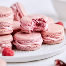 Raspberry Cheesecake Macarons