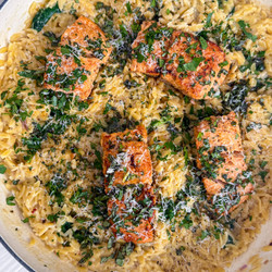 Creamy One-pot Lemon Orzo With Salmon
