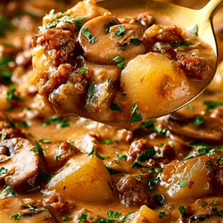 Creamy Ground Beef And Potato Skillet Dinner