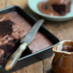 Chocolate Cake and chocolate custard  in comments