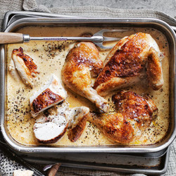 Baked Chicken In Cacio E Pepe Bagna Cauda Sauce Recipe