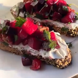 Roasted Beets With Whipped Goat Cheese