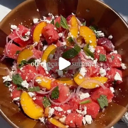 Watermelon, Peach, & Feta Salad