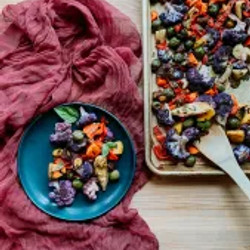 Mediterranean Roasted Rainbow Vegetables