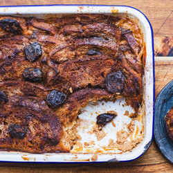 Wholemeal Sourdough Bread-and-butter Pudding With Prunes dessert