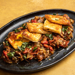 Smoky Caponata With Chargrilled Halloumi