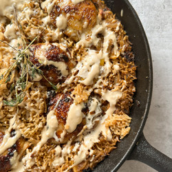Lemon &amp; Garlic Tahini Chicken &amp; Rice