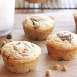 Nutella Swirled Peanut Butter Banana Muffins