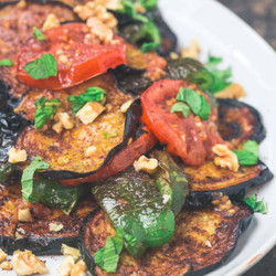 Fried Eggplant Recipe With Green Peppers And Tomatoes