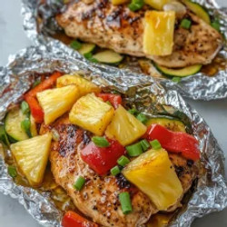 Teriyaki Chicken And Pineapple Foil Packets