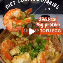 Warm And Yummy Asian Tofu And Shrimp