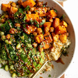 Thai Peanut Sweet Potato Buddha Bowl