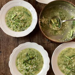 Asparagus, Pea And Rice Soup-stew easy comfort