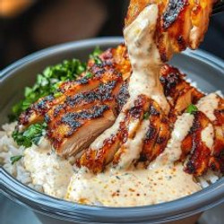 Copy of Chicken &amp; Rice Bowls With Creamy Garlic Sauce