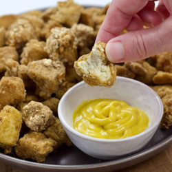 Pretzel Crusted Tofu Nuggets