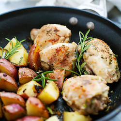 One Pan Rosemary Chicken And Potatoes