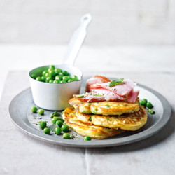Minted Pea And Lemon Ricotta Pancakes