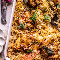 One Pan Herb Butter Chicken And Zucchini Rice Pilaf