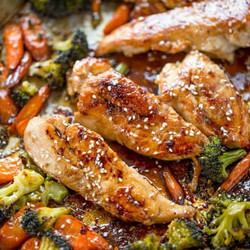 Sheet Pan Korean Chicken And Vegetables