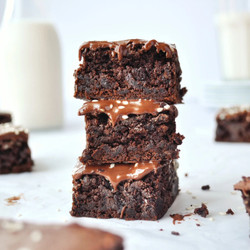 Dairy Free Tahini Brownies With Tahini Ganache