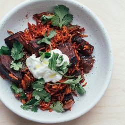 Baked Spiced Beet Rice