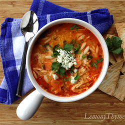 Buffalo Chicken Soup w/ Orzo