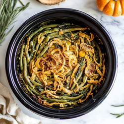 Crockpot green beans casserole