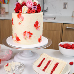White Chocolate Raspberry Cake