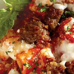 Cheesy Stuffed Sausage Pasta Bake